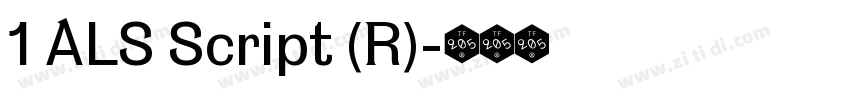 1 ALS Script (R)字体转换
